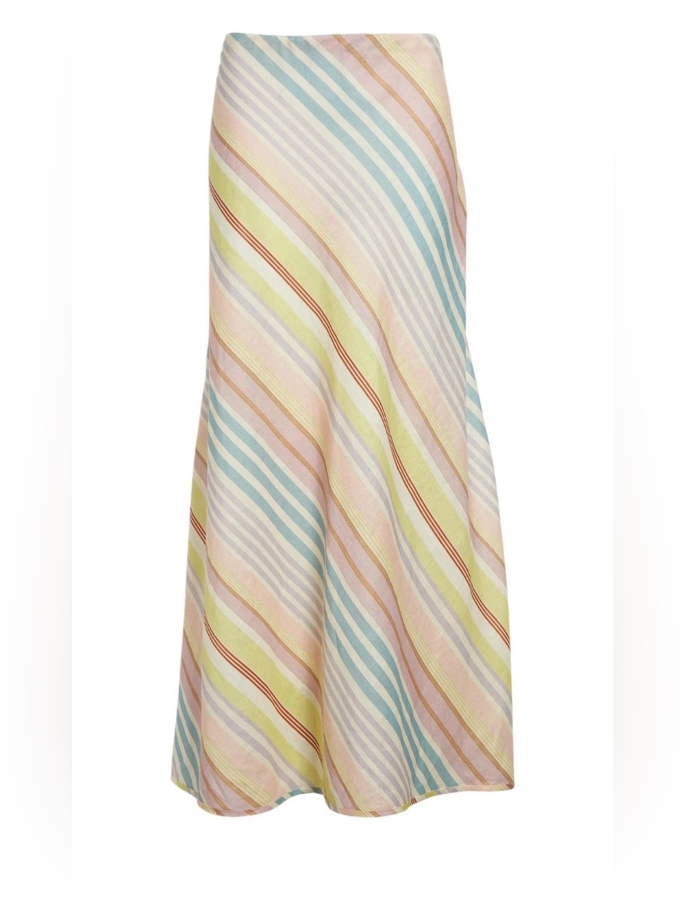 Zimmermann Halliday Bias Stripe Linen Maxi Skirt